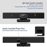 Conference Room Camera, 3-in-1, 1080p Full HD Webcam with Microphone and Speaker, USB Plug and Play (Black)