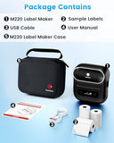 Phomemo Label Maker, M220 Thermal Label Printer, 80mm Portable Bluetooth Barcode Printer