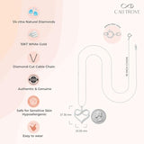 Natural Diamond Single Heart Infinity Pendant For Women