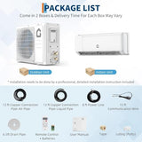 Towallmark 22 SEER2 12000 BTU Ductless Mini Split AC with Heater, 110V WiFi-Enabled Inverter Air Conditioner for Rooms up to 550 Sq.Ft, Includes Remote Control