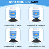 KoolStone Rock Tumbler Grit Kit [6 Pounds], Polish Up to [40 lbs.] of Rocks, 4 Steps Polish Refill Media Kit, Compatible with All Rock Tumbler, Essential Kit for Polishing