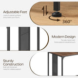Dining Table for 6-8, 63" Large Kitchen Table, Industrial Dining Room Table, Wooden Rectangular Table with Adjustable Feet