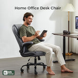 amseatec Office Chair with Flip-Up Arms, Ergonomic PU Leather Executive Desk