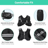 RKV86 Rucking Vest for Men and Women with Detachable Zipper Pockets Weighted Vest for Walking, Strength, Training, Running (12lbs)