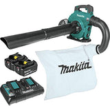 Makita XBU04PTV 36V (18V X2) LXT® Brushless Blower Kit with Vacuum Attachment Kit (5.0Ah)