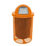 COATEDOUTDOORFURNITURE 32-Gal Trash Can, Orange, Dome Lid