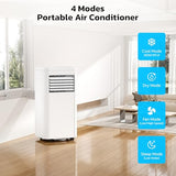 Electactic 8000 BTU Portable Air Conditioners for Rooms up to 450 Sq.Ft, 4 Modes Portable AC Unit with Cool, Dry, Fan and Sleep Modes, Remote and LED Display, Installation Kits for Home, Apartment