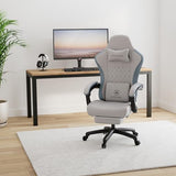 GTPLAYER Gaming Chair, Computer Office Chair with Pocket Spring Cushion, Linkage Armrests and Footrest, High Back Ergonomic