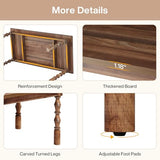 Large Executive Office Desk, 62.2-Inch Farmhouse Modern Computer Desk, Mid Century Study (Walnut)