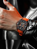 TSAR BOMBA Mens Automatic Watches Luxury Skeleton Mechanical Wristwatch for Men