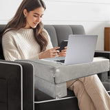 Lap Desk Pillow for Laptop, Large Reading Pillow for Adult, Ergonomic Arm Rest Pillow with Cup Holder