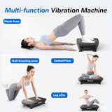 MERACH Vibration Plate Exercise Machine, Whole Body Workout Equipment for Women, Bluetooth and Silicone Pedal, Vibration Plate with Auto Mode, Vibrate Fitness Platform for Home (Black)
