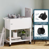 Mobile File Cart with Lock, Rolling File Cabinet Hanging Letter/Legal File