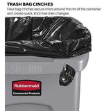 Rubbermaid Commercial Products Slim Jim Trash Can Waste Bin with Venting Channels, Gray