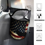 Bald Eagle USA Flag Car Trash Can,Car Accessory Interior Garbage Can