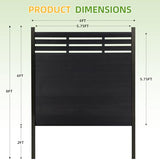 Mondaria Outdoor Semi-Closed Fence Privacy Screen, 6ft(H) x 48" ft(W) Wood Plastic Composite Fence Panels