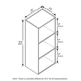 Furinno LUDER Book Shelf, 3-Cube Bookshelf, Bookcase with Open Shelves, 9.3 x 12 x 31.5, Blackwood