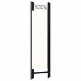 Zexlorith 4-Panel Room Divider, Foldable Fabric Partition, White Screen