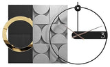 PSYCHE GOD Large Decorative Wall Clock Silent Non-Ticking Modern Metal Wall Clock for Living Room Office Bedroom Kitchen Home Decor, 30" X 18", Black
