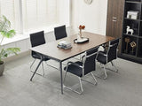 Okeysen Office Guest Chairs Set of 2, Modern Leather Reception Chairs with Mid Back & Sled Base