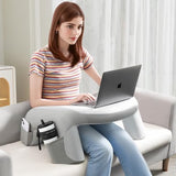 Lap Desk for Laptop, Memory Foam Arm Rest Support Gaming Pillow with Cup/Phone Pocket, Laptop Lap Desk for Working