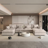 WJShome Cloud Couch Modular Sectional Sofa for Living Room, Down Filled 160" U Shaped Couch with Ottoman