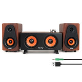 USB 2.1 Computer Speakers with Subwoofer, 3.5mm/USB Input Pc Speakers with Subwoofer