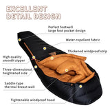 BUERTS Down Backpacking Sleeping Bag for Cold Weather 20°F to -11°F, XXL Large Ultralight Sleeping Bag Ideal for Adults Camping, Hiking and Backpacking