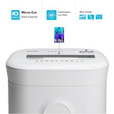 10-Sheet Micro-Cut Paper and Credit Card Shredder with 6 Gallon Pullout Basket