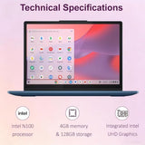 Lenovo IdeaPad Flex 3i Chromebook 12.2" 2-in-1 Laptop, Intel N100, 4GB DDR5