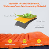 VALEHOWL 4 Inch Thick Camping Sleeping Pad with Internal Straps - R Value 4.0 for 4 Seasons, Durable & 100% Waterproof Outdoor Air Mattress, Lightweight Sleeping Mat for Hiking, Backpacking, Travel