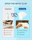 Puzzle Saver Sheets Glue Adhesive - Zero Mess & Bubble Free, Clear Peel and Stick Puzzle Backing 24 Pcs with 1 Scraper 12 Hangers 1 Manual, Tape Preserves 4x1000 Pieces Jigsaw Games for Wall Decor