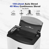 150 Sheet Auto-Feed Paper Shredder, Micro Cut P-5 High Security (5/64 x 19/32 inches