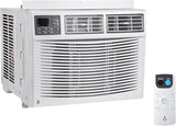 Towallmark 10,000 BTU Window AC Unit, 115V Cools 450 Sq.Ft Spaces, Remote Control with 3 Speeds & Auto Restart, for Bedroom and Living Room, White