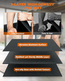 Rendpas Large Exercise Mat for Home Gym & Garage Flooring- 6'x4' /7'x5'/10'x6' (8mm), Non-Slip, High-Density & Shoe-Friendly | Thick Workout Mats
