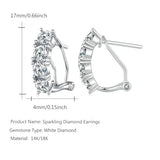 14K Gold Excellent Cut VVSI D-color Diamond Hoop Earrings for Women
