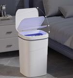 BXFIRS PP Material Household Intelligent Garbage Bin Kitchen Living Room Bedroom Sensing Trash Can(Gray,22 * 22.5 * 33.5cm)