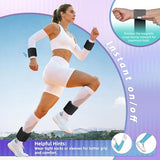 BECOJADDE Wrist Weights Ankle Weights for Women 1 Pair (1.1 lb Each) Silicone Magnetic Leg Arm Weighted Bracelet for Home Yoga Pilates, Black Gray