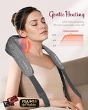 THERAZZAGGE Cordless Neck Massager with Heat - FSA Eligible HSA Neck Shoulder Massager for Pain Relief Deep Tissue,6D Deep Kneading Shiatsu Back Massage, Gifts for Fathers Men Women