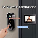 Outdoor Video Doorbell Camera Wireless 1080P with Screen for Home Office