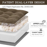 TANYOO Recliner Cushion for Elderly - Patented Dual Seat Cushion for Sagging Recliner Replacement Booster Cushion 20x20x5 Brown