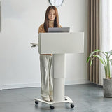 Lecterns Podium Mobile Laptop Lectern Podium Stand, Height Adjustable Podium Pulpits