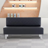OmySalon Waiting Room Bench with Back, 58.6’’ Office Guest Chair Upholstered Reception Seating