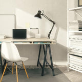 Globe Electric 56963 31.5" Multi-Joint Desk Lamp with Metal Clamp, Black, On/Off Rotary Switch on Shade
