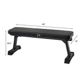 Finer Form Gym Quality Foldable Flat Bench for Multi-Purpose Weight Training and Ab Exercises - Free PDF Workout Chart Included FF Finer Form