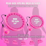 Infinity Hoop for Adults Weight Loss - 2 in 1 Adjustable Weighted Hula Hoop Plus Size with 28 Detachable Links, Massage & Exercise Hula Hoop for Smart Fitness Workout