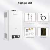 CAMPLUX Tankless Water Heater, 5.28 GPM Propane Water Heater Camping, Outdoor for Cabin, Off-grid, Tiny House & Mobile Home, 136,000 BTU, BD528