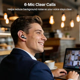 Hybrid Active Noise Cancelling Wireless Earbuds with 6 Mics AI Clear Call Ear Buds 68H Playtime with LED Display