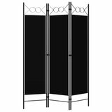 Zexlorith 3-Panel Room Divider/Foldable Privacy Screen/Black/47.2x70.9