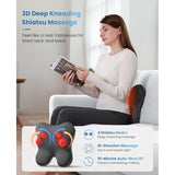 BOB AND BRAD Back Massager with Heat and Remote, EZBack Plus Shiatsu Massage Pillow with 3 Level, Kneading Deep Tissue Massage for Neck, Shoulder, Leg, Upper & Lower Back Pain Relief, FSA Eligible HSA